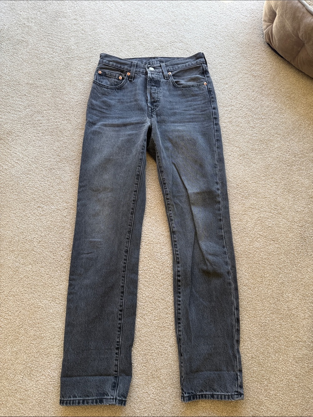 Levi's Women's 501 Straight Leg Jeans in Washed Black